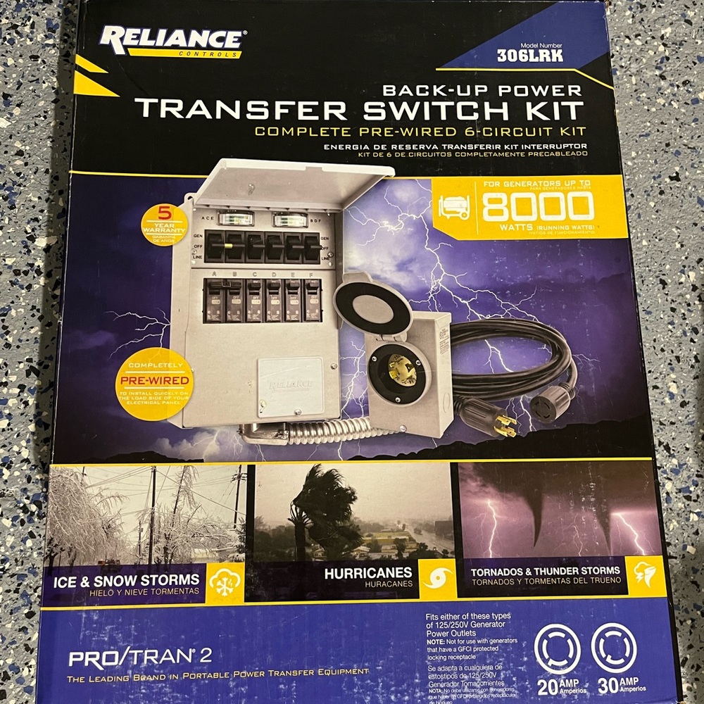 Generator transfer box